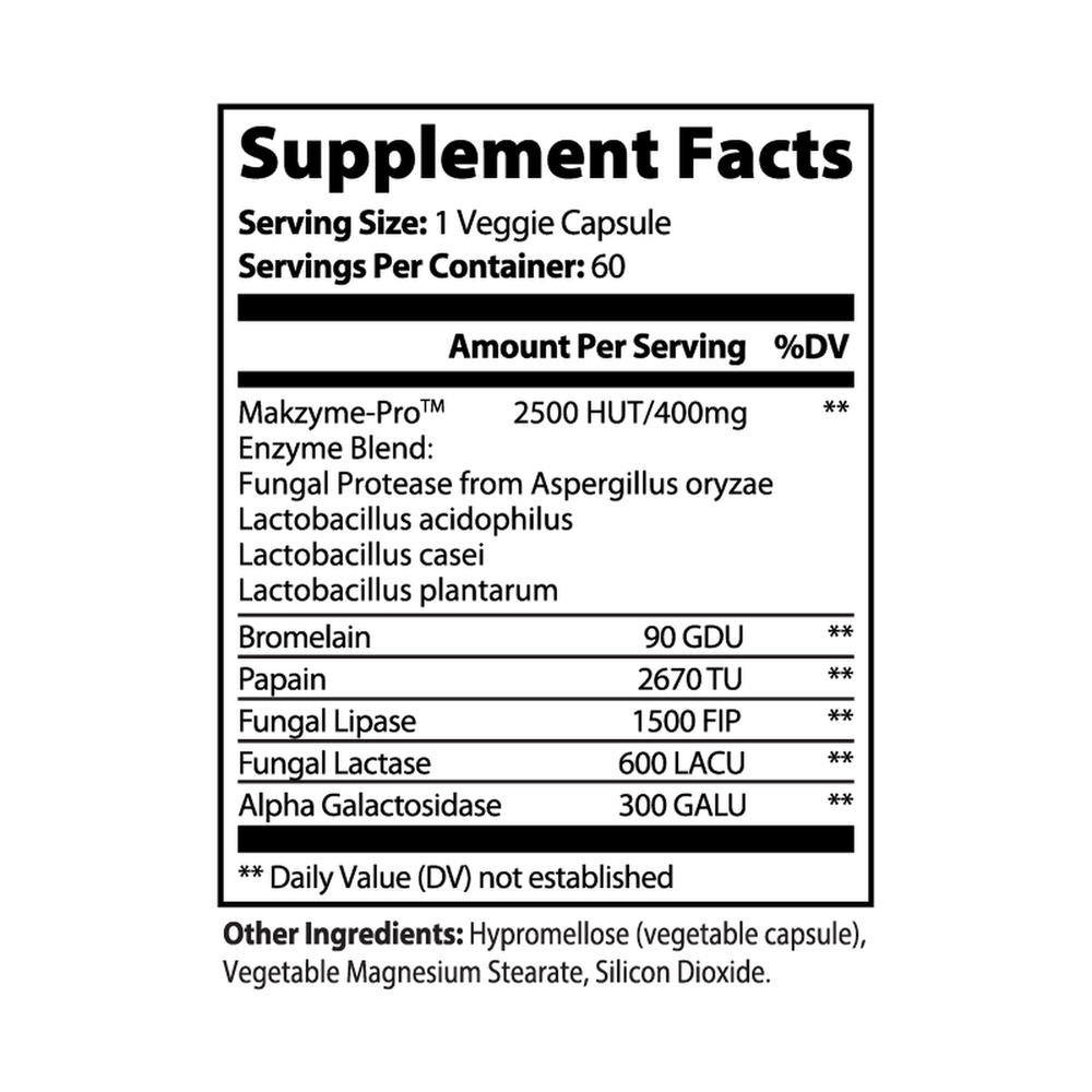 8PM Supplement Facts — verbatim from the label