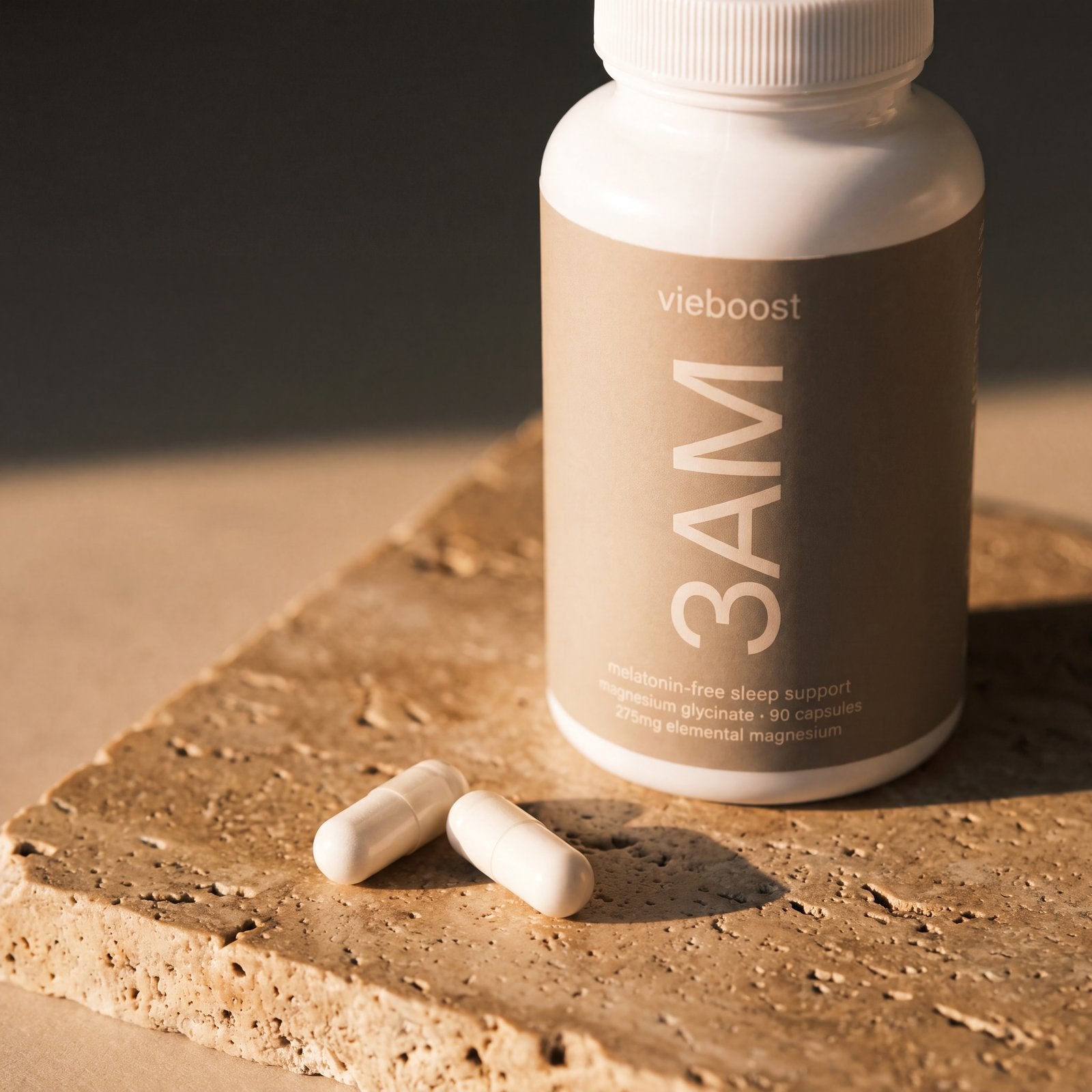 3AM™ capsule macro — magnesium glycinate up close