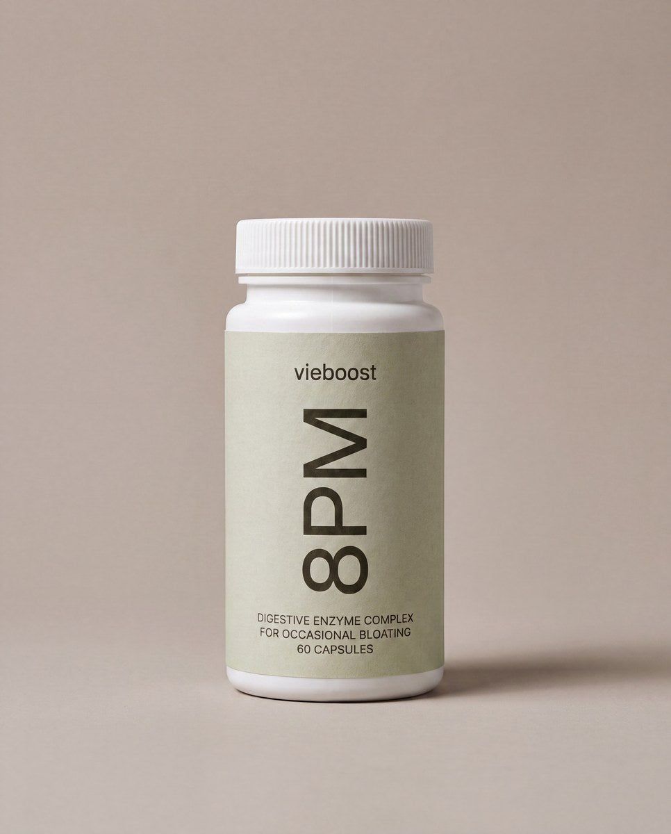 8PM™ bottle — six-enzyme complex, 60 vegetarian capsules